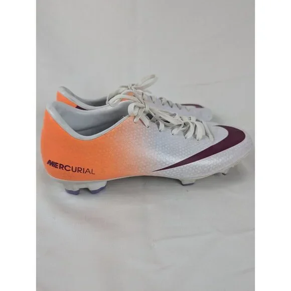 Nike womans Mercurial Victory IV FG 553633 168 White Soccer Cleats Shoes 7.5W - Picture 3 of 7
